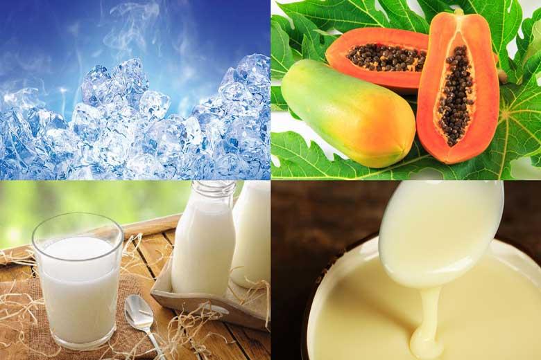 Cách làm sinh tố đu đủ sữa gồm nguyên liệu