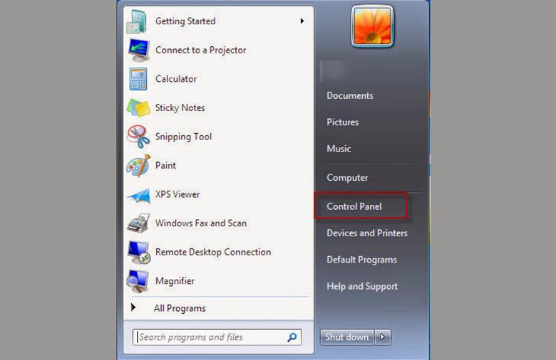Cách đặt mật khẩu cho máy tính Windows 7 bước 1