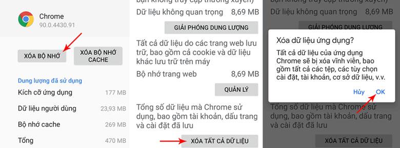 Cách xóa dữ liệu trên điện thoại Samsung: Xóa dữ liệu ứng dụng bước 2