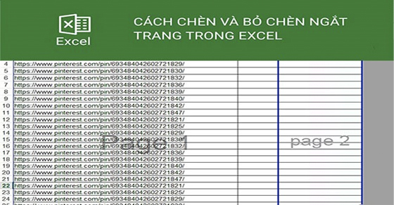 cách bỏ page break trong excel