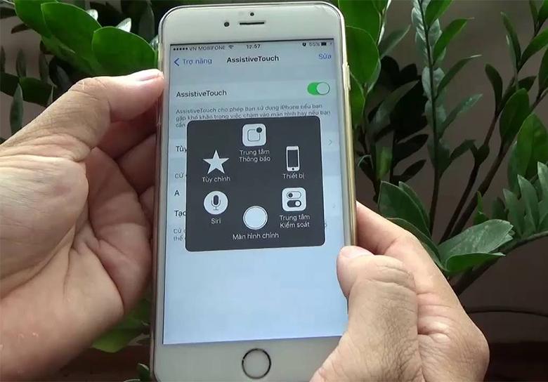 Cách chụp màn hình điện thoại iPhone bằng nút Home ảo