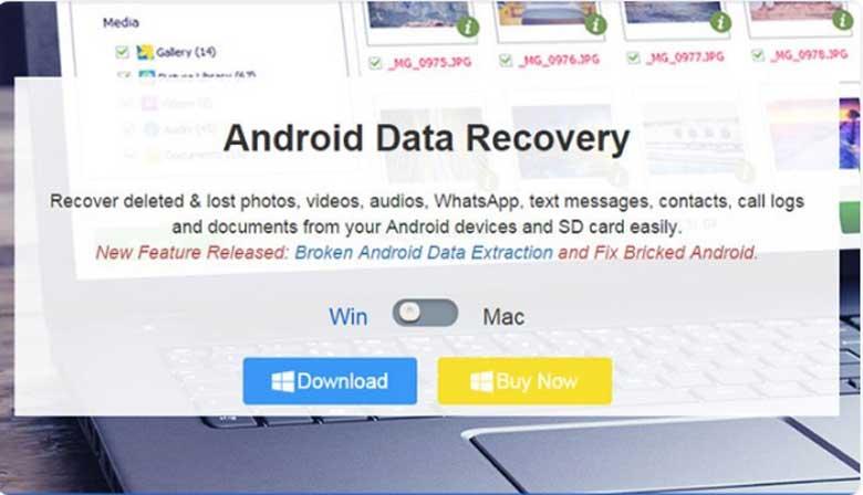 Cách khôi phục tin nhắn sms trên điện thoại bằng Android Data Recovery: Bước 1