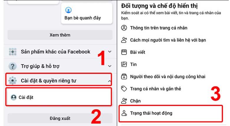 Cách tắt hoạt động trên Facebook trên điện thoại với ứng dụng: Bước 2