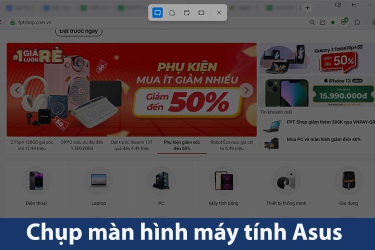 cách chụp màn hình laptop asus