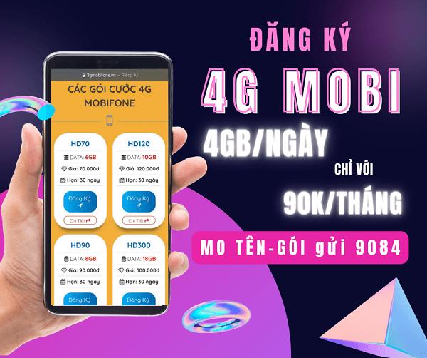 cách đăng ký gói 4g mobifone