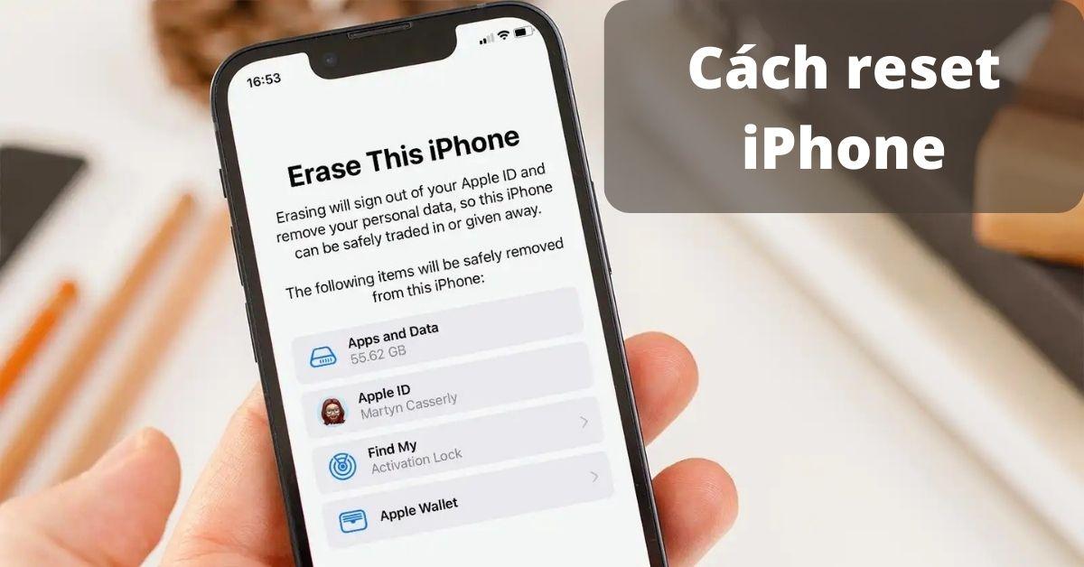 cách để reset iphone