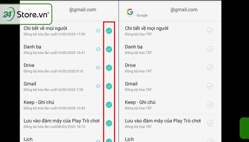 Dùng phần mềm đồng bộ danh bạ từ Gmail trên Android