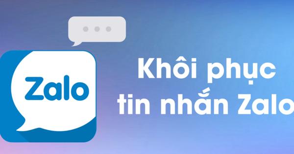 cách khôi phục lại zalo