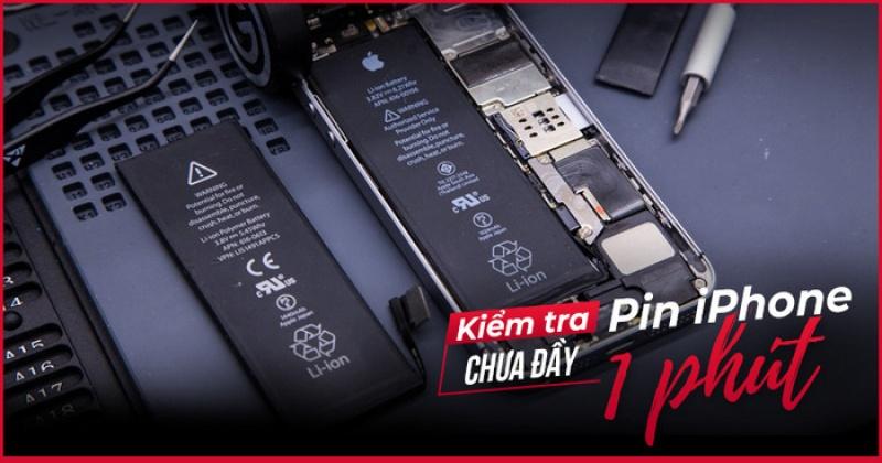 cách kiểm tra pin điện thoại iphone