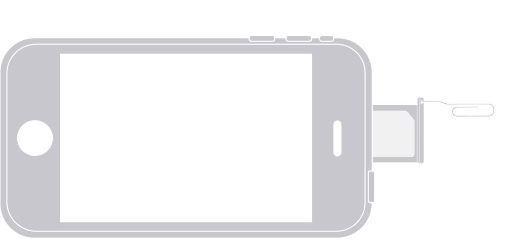 Hình ảnh minh họa SIM nằm trên đỉnh của iPhone