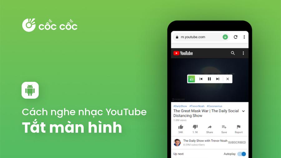 cách nghe nhạc youtube tắt màn hình iphone