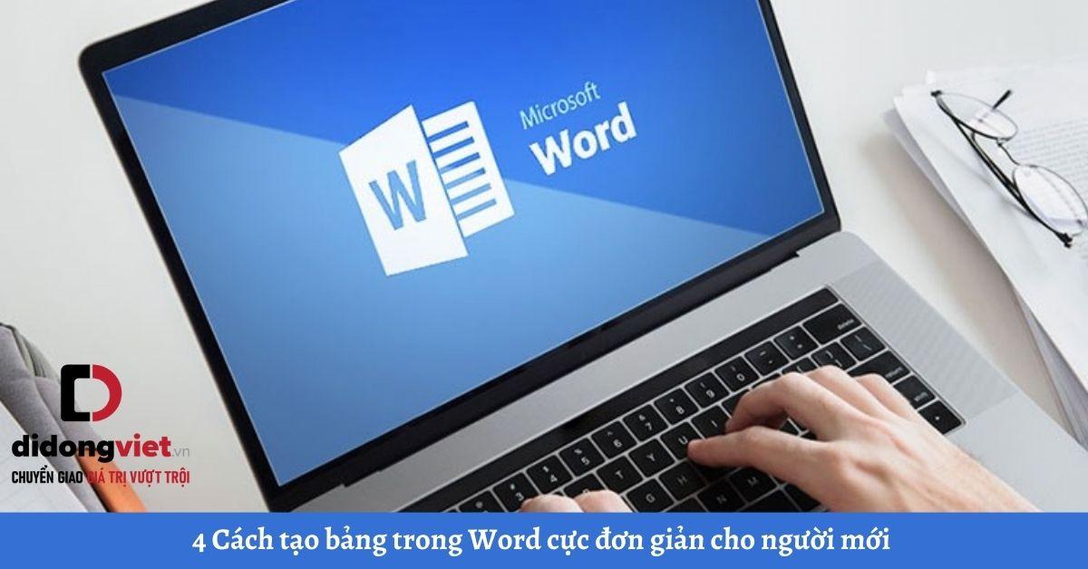 cách tạo bảng ở word