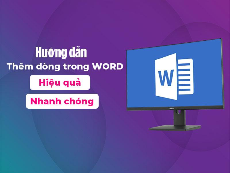 cách thêm dòng trong bảng word