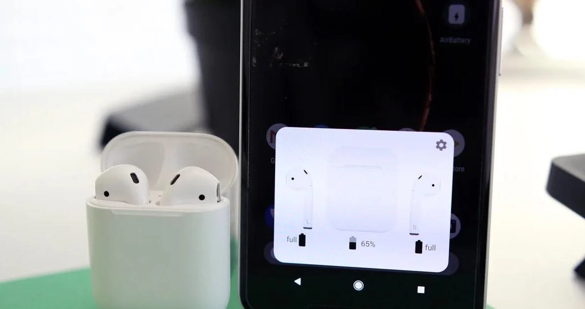 cách xem pin airpods trên android