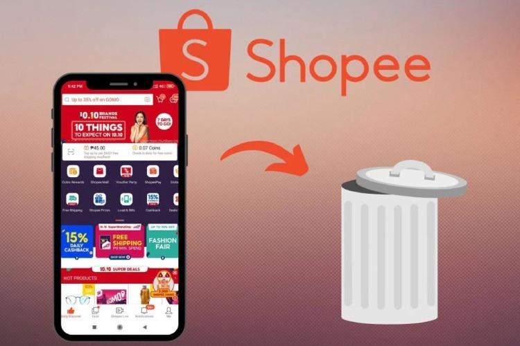 cách xoá tk shopee