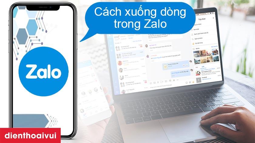 cách xuống dòng trong zalo trên iphone