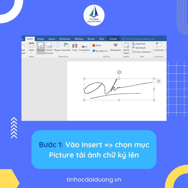 Cách chèn chữ ký vào file Word