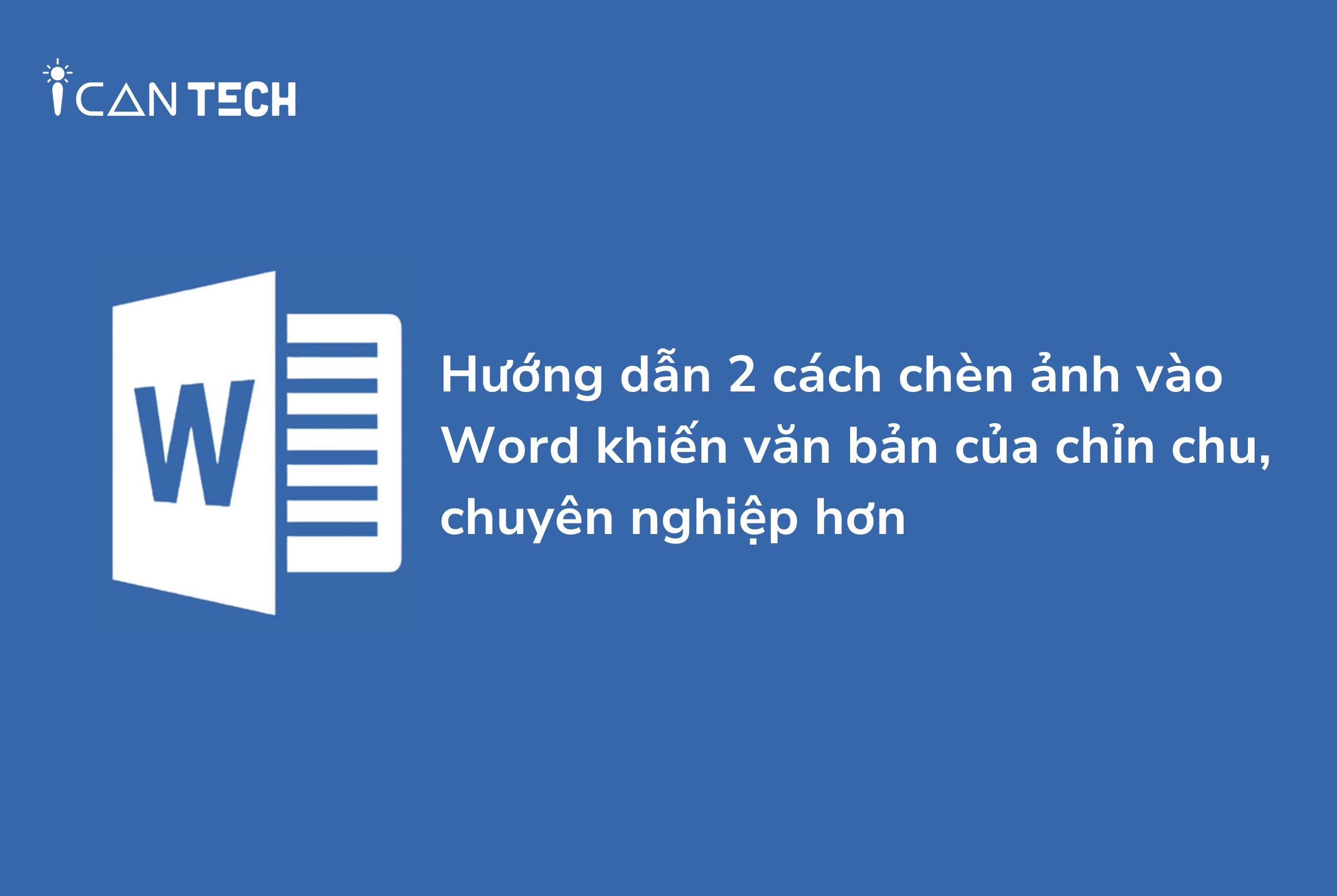 cách chèn hình ảnh vào word