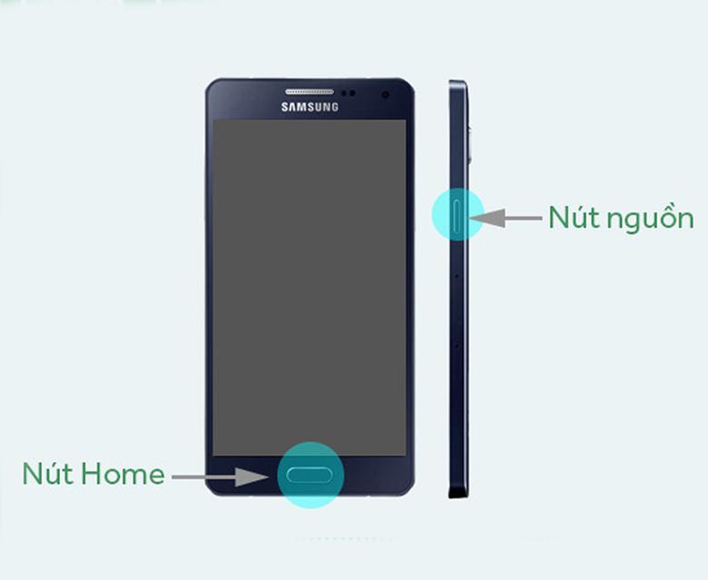 Cách chụp ảnh màn hình Samsung đừng đồng thời nút nguồn và nút Home
