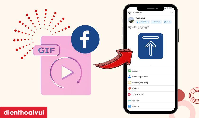 cách đăng gif lên facebook