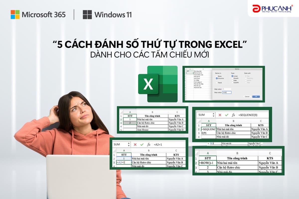 cách đặt số thứ tự trong excel