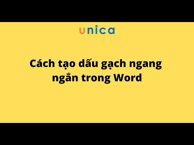 cách gạch ngang trong word