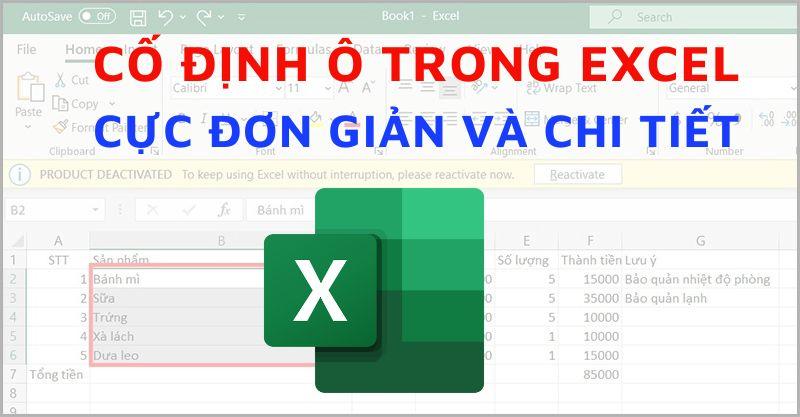 cách giữ cột đầu tiên trong excel