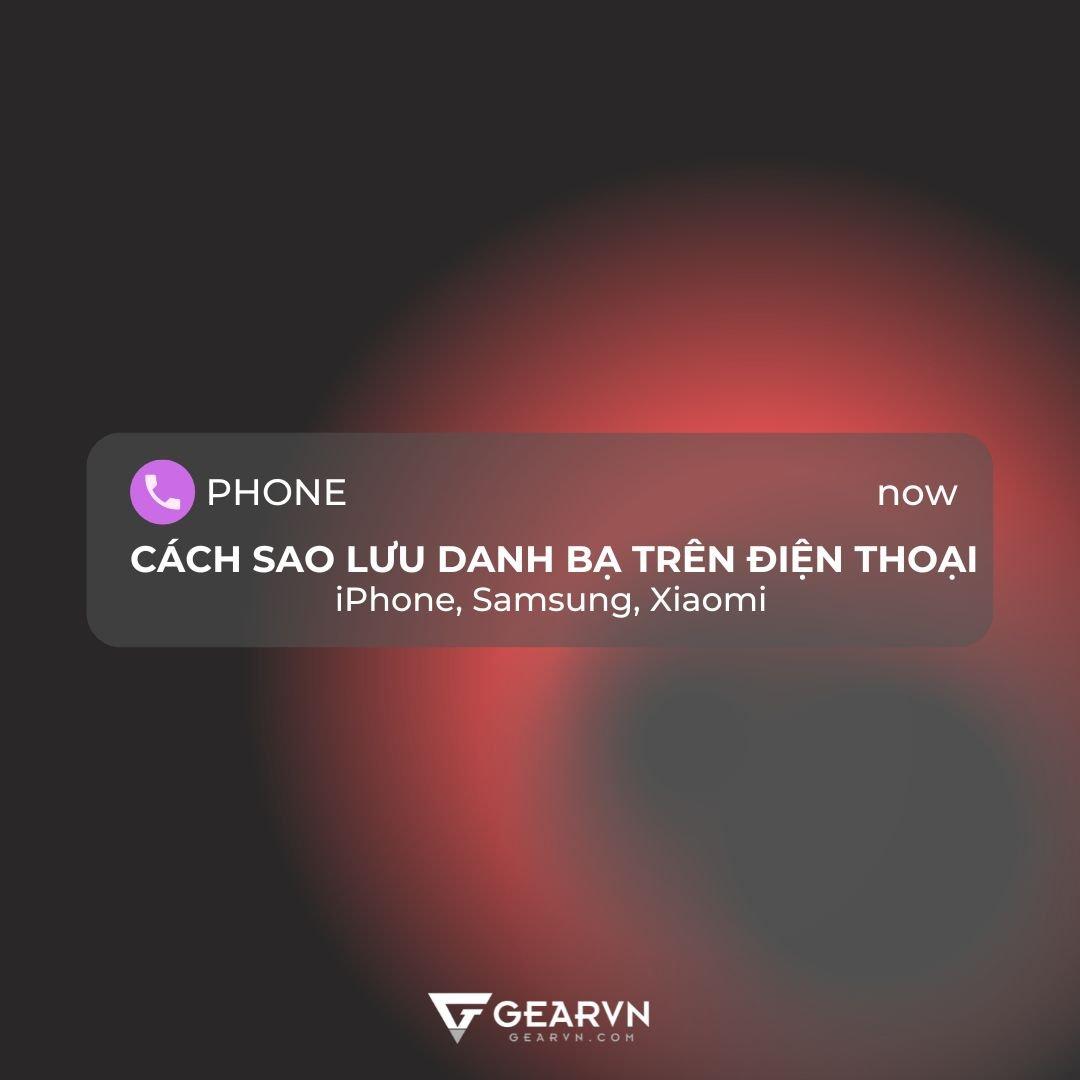 cách sao lưu danh bạ