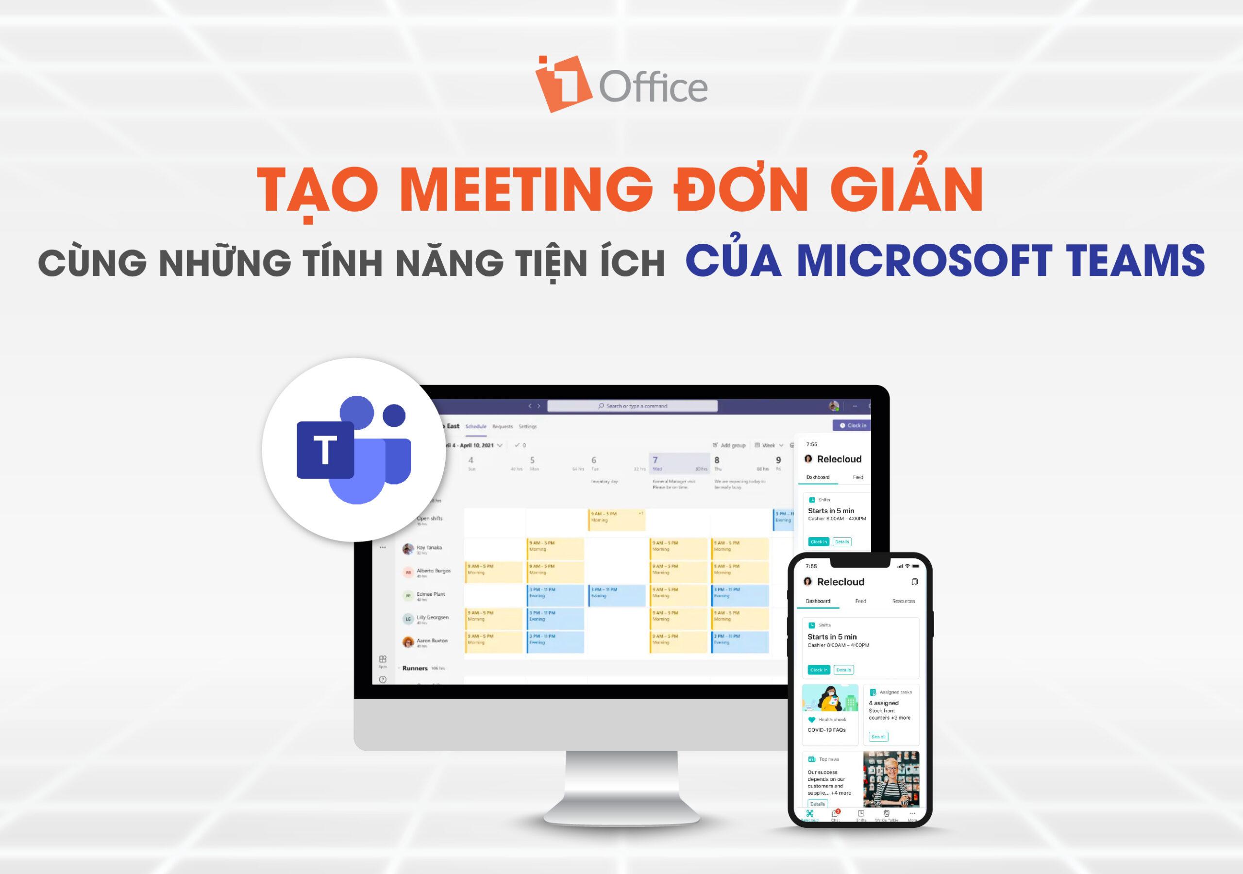 cách tạo meeting trên teams