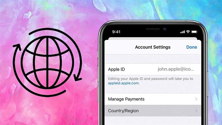cách thay đổi vùng trên iphone