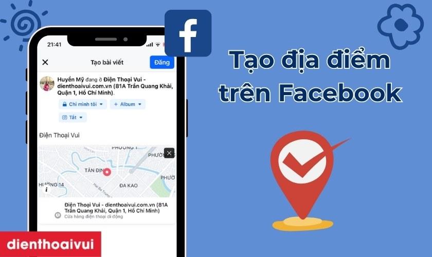 cách thêm địa điểm check in trên facebook