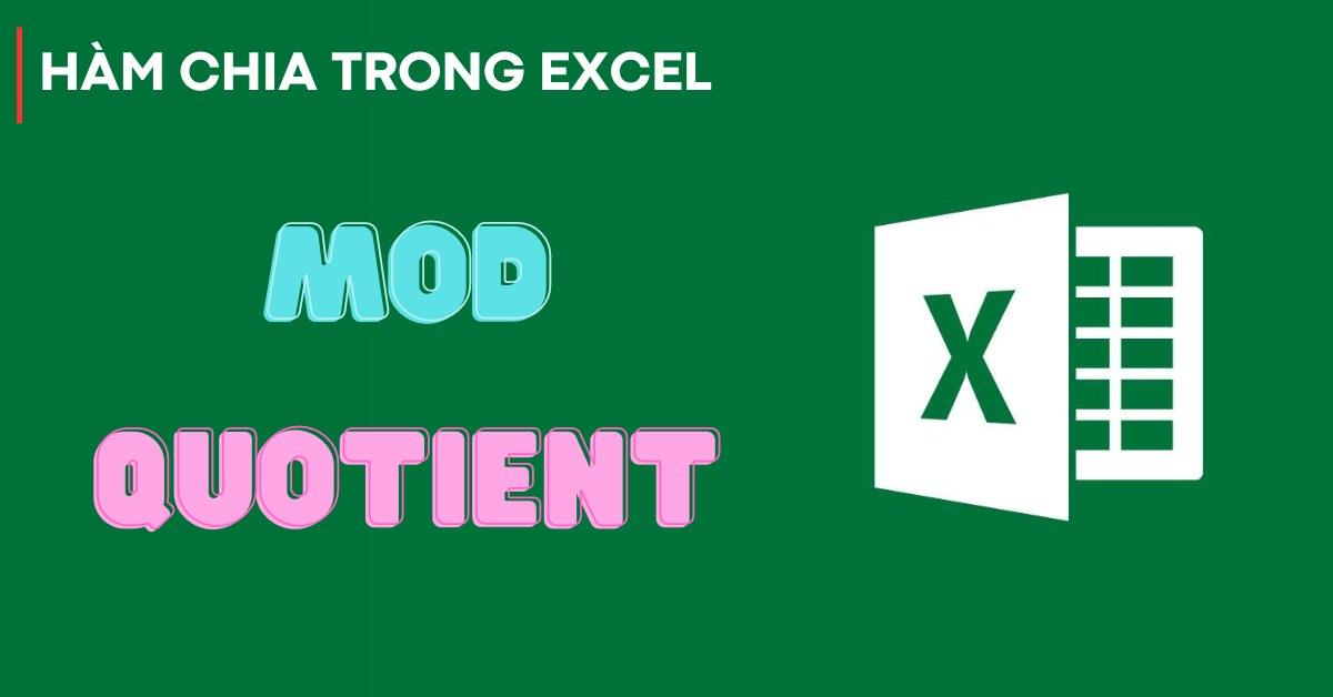 cách tính phép chia trong excel