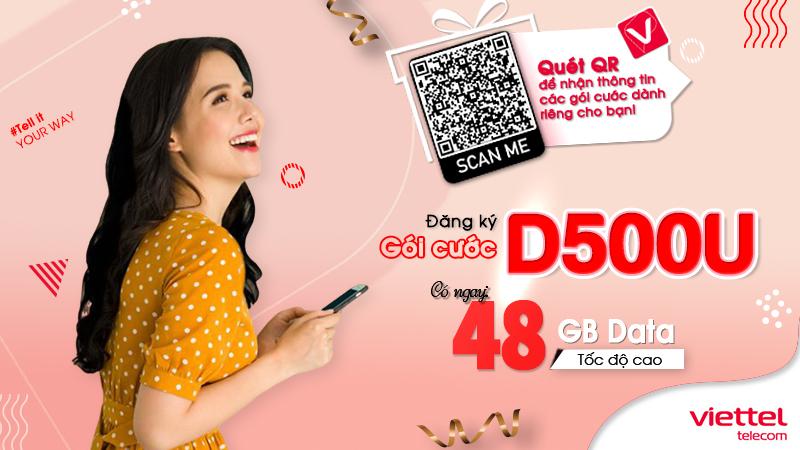 Gói cước D500U Viettel