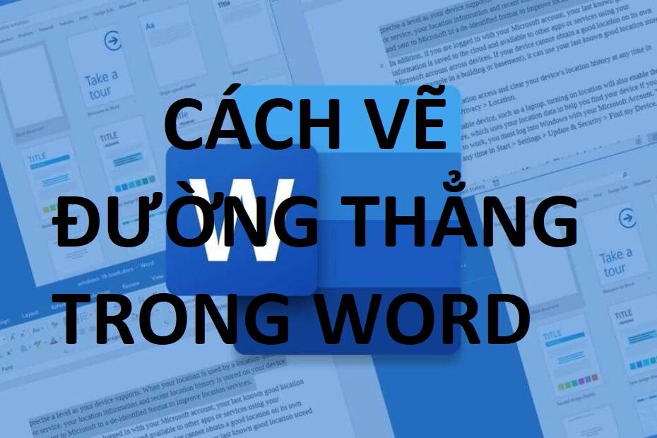 cách vẽ đường thẳng trong word 2010