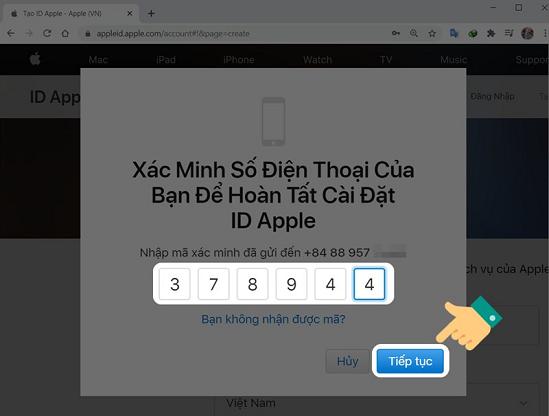 cách xác minh tài khoản id apple tren iphone 4