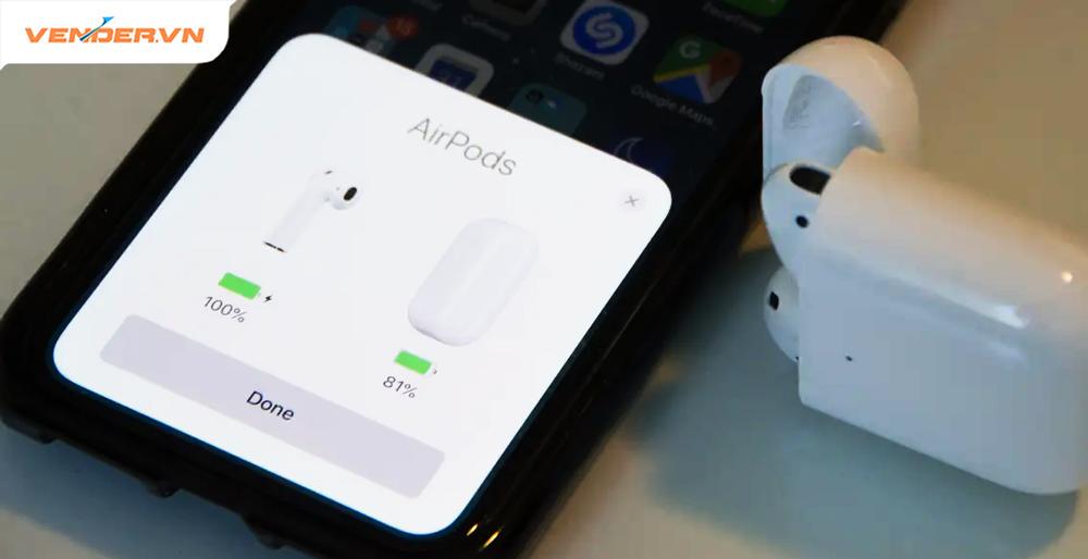 cách xem airpod còn bao nhiêu pin