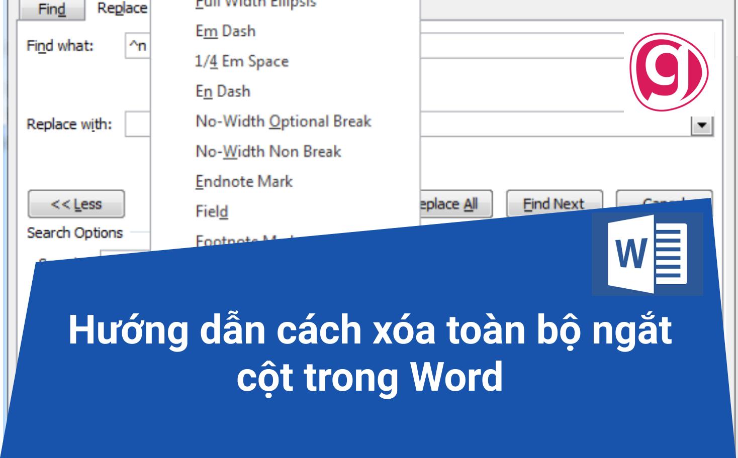 cách xóa chia cột trong word