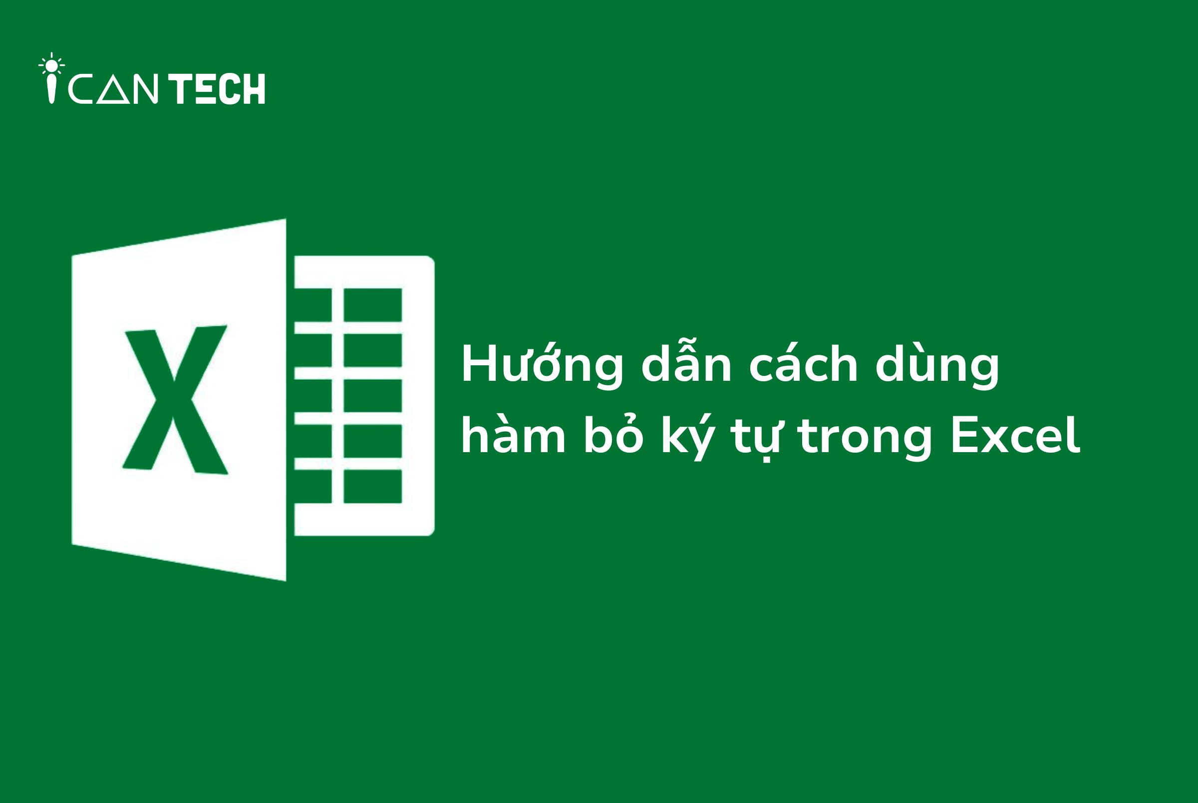 cách xóa chữ trong excel