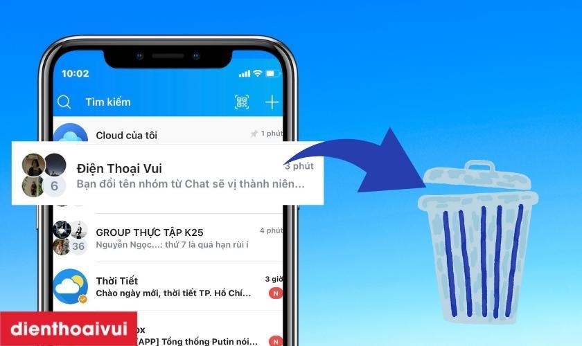 cách xóa group zalo