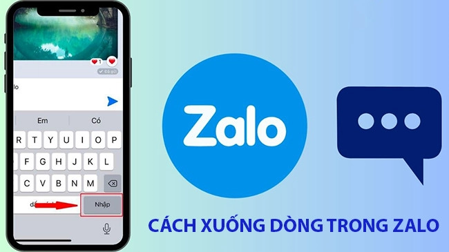 cách xuống dòng trong zalo