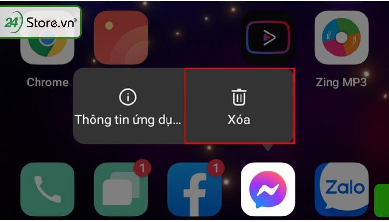 Xóa app Messenger cho Android và iOS