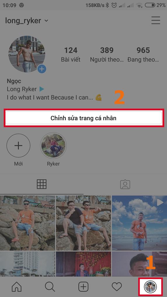 cách đổi tên instagram 1