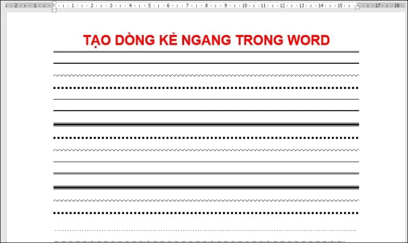 Tạo dòng kẻ trong Word để làm gì?