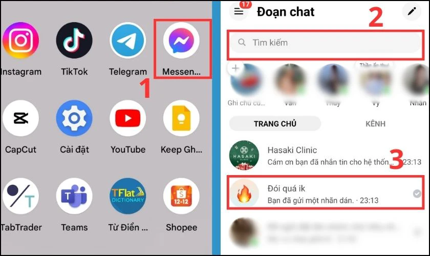 Cách xóa thành viên khỏi nhóm Messenger trên Android