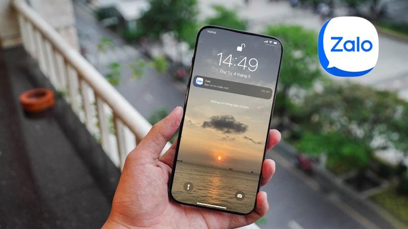 cách ẩn tin nhắn zalo trên màn hình khóa 1