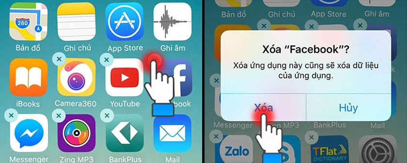 Xóa bớt các ứng dụng không cần thiết là cách làm iPhone hết lag