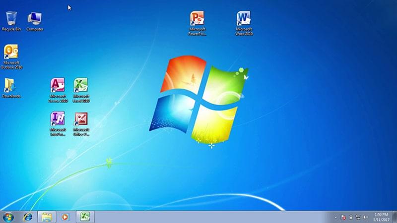 cach thu nho ung dung icon tren desktop man hinh may tinh win 7 b1